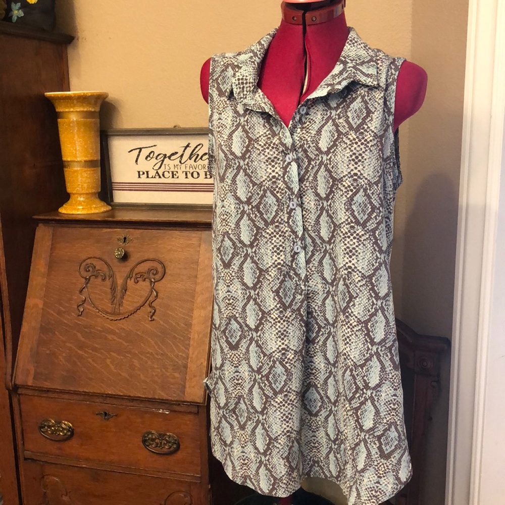 The LINE of style snake print top